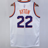 2023/24 Suns AYTON #22 White NBA Jerseys