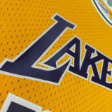 1984/85 Lakers JOHNSON #32 Retro Yellow NBA Jerseys热压