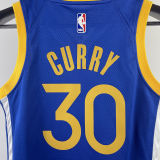 Warriors CURRY #30 Blue Kids NBA Jersey 热压