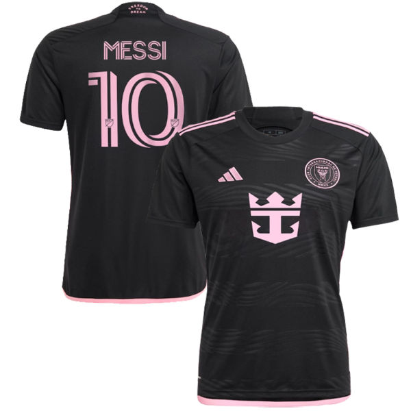 MESSI #10 Inter Miami 1:1 Quality Away Black Fans Jersey 2023/24 胸前新广告