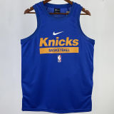 2023/24 NY Knicks Blue Training Tank Top NBA Jerseys