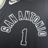 2023/24 Spurs WEMBANYAMA #1 Black Retro NBA Jerseys