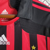 2007/08 AC Milan Home Long Sleeve Retro Jersey