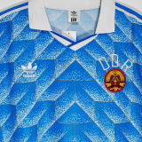 1988 DDR Away Blue Retro Soccer Jersey