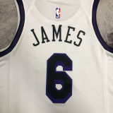 2023 Lakers JAMES #6 White City Edition NBA Jerseys
