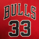Bulls PIPPEN#33 Retro Red NBA Girl Jersey