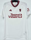 MOUNT #7 M Utd 1:1 Quality Third White Fans Jersey 2023/24 (League Font 联赛字体)