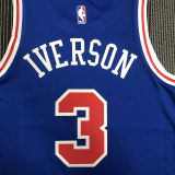 76ers IVERSON #3 Retro Blue NBA Jerseys