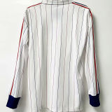 1980/82 France Away White Retro Long Sleeve Jersey