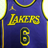 Lakers JAMES #6 Blue NBA Jerseys