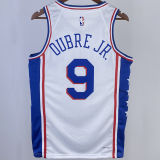 2023/24 76ers OUBRE JR. #9 White NBA Jerseys