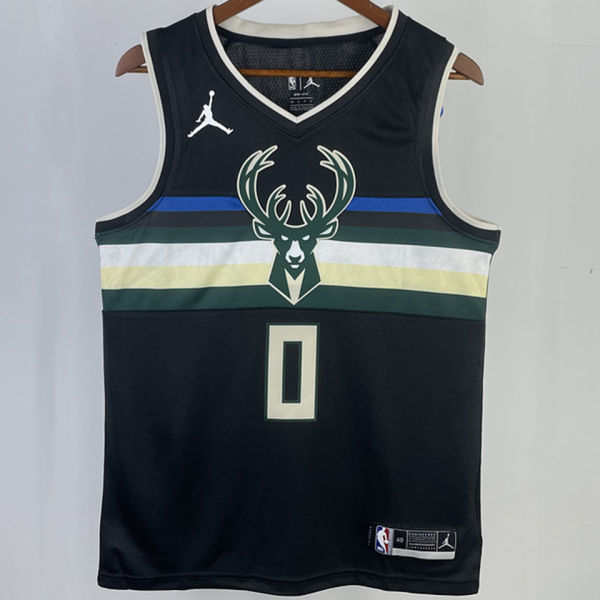 2023/24 Bucks LILLARD #0 Black NBA Jerseys