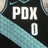 2023 Trail Blazerst LILLARD #0 Black City Edition NBA Jerseys