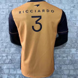 2022 McLaren F1 RICCIARDO 3 Yellow Black Team T-Shirt(迈凯伦)