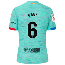 GAVI #6 BA 1:1 Third Blue Fans Soccer Jersey 2023/24 (LaLiga Font 西甲字体)