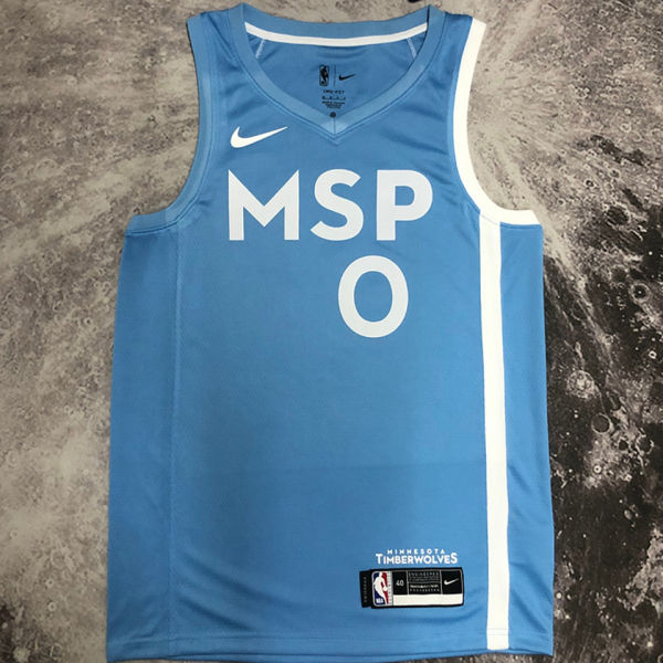 Timberwolves RUSSELL #0 Blue NBA Jerseys
