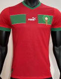 2022/23 Morocco Home Red Player Version Jersey