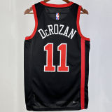 2023/24 Bulls DEROZAN #11 Black City Edition NBA Jerseys 热压