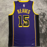 2023/24 Lakers REAVES #15 Purple NBA Jerseys 热压