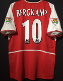 BERGKAMP #10 ARS Home Retro Jersey 2002/04 (Have Patch 带 2001-2002 金双臂章 FA Premier League Font 英超字体 ) ★★