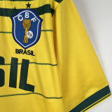 1984 Brazil Home Yellow Retro Soccer Jersey