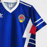 1990 Yugoslavia Home Blue Red Retro Soccer Jersey