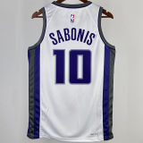 2023/24 Kings SABONIS #10 White NBA Jerseys 热压