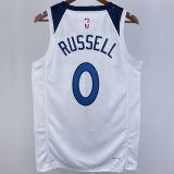 2023/24 Timberwolves RUSSELL #0 White NBA Jerseys