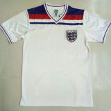 1982 England Home White Retro Soccer Jersey