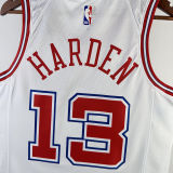 2023/24 Rockets HARDEN #13 White City Edition NBA Jerseys