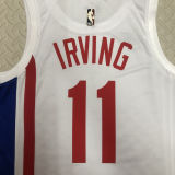 Nets IRVING #11 White Retro NBA Jerseys
