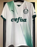 2023/24 Palmeiras 1:1 Away White Fans Jersey (All Sponsor 全广告)