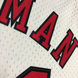 1997/98 Bulls RODMAN #91 White Retro NBA Jerseys 热压