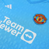 2023/24 M Utd Goalkeeper Blue Fans Soccer Jersey