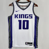 2023/24 Kings SABONIS #10 White NBA Jerseys 热压