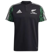 2022/23 Māori All Blacks Black Rugby Shirt 有钮 毛利人