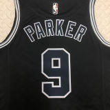 Spurs PARKER #9 Black Retro NBA Jerseys