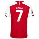 SAKA #7 ARS 1:1 Quality Home Fans Jersey 2023/24 (UCL Font)