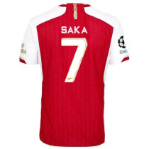 SAKA #7 ARS 1:1 Quality Home Fans Jersey 2023/24 (UCL Font)