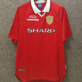 1999 M Utd Home Retro Soccer Jersey