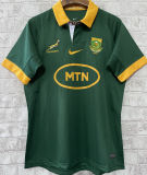 2023/24 South Africa Home Green Rugby Jersey 南非 胸前有广告