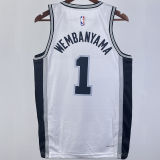 2023/24 Spurs WEMBANYAMA #1 White NBA Jerseys