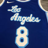 LA Lakers Bryant # 8 Blue NBA Jerseys Hot Pressed
