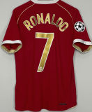 RONALDO #7 M Utd Home Retro Jersey 2006/07 (Have UCL Patch 带1个欧冠球 UCL Font 欧冠字体 )