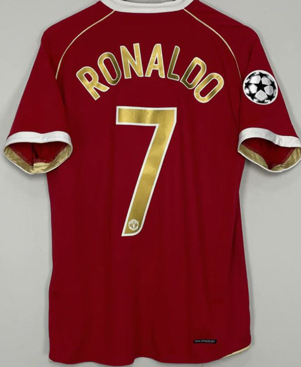 RONALDO #7 M Utd Home Retro Jersey 2006/07 (Have UCL Patch 带1个欧冠球 UCL Font 欧冠字体 )