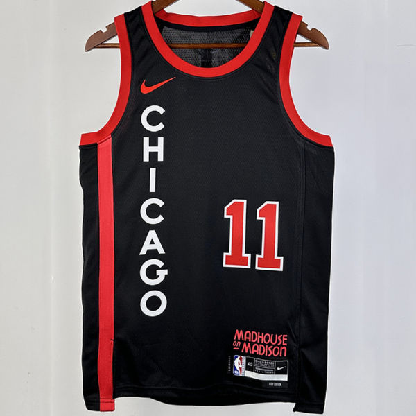 2023/24 Bulls DEROZAN #11 Black City Edition NBA Jerseys 热压
