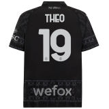 THEO #19 AC Milan x PUMA x Pleasures 4Th Black Fans Jersey 2023/24