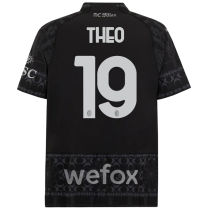 THEO #19 AC Milan x PUMA x Pleasures 4Th Black Fans Jersey 2023/24