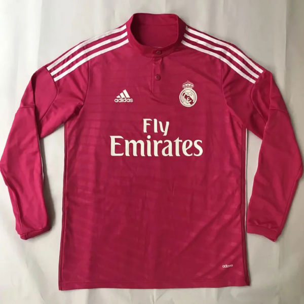 2014-2015 RM Red Retro Long Sleeve Soccer Jersey