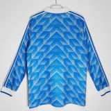 1988 DDR Away Blue Long Sleeve Retro Soccer Jersey